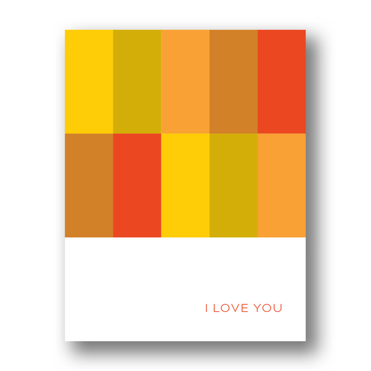 I Love You Color Blocks | Greeting Card
