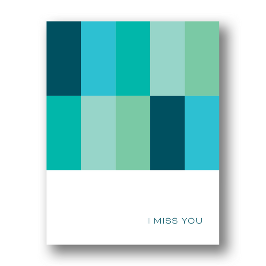 I Miss You Color Blocks | Greeting Card