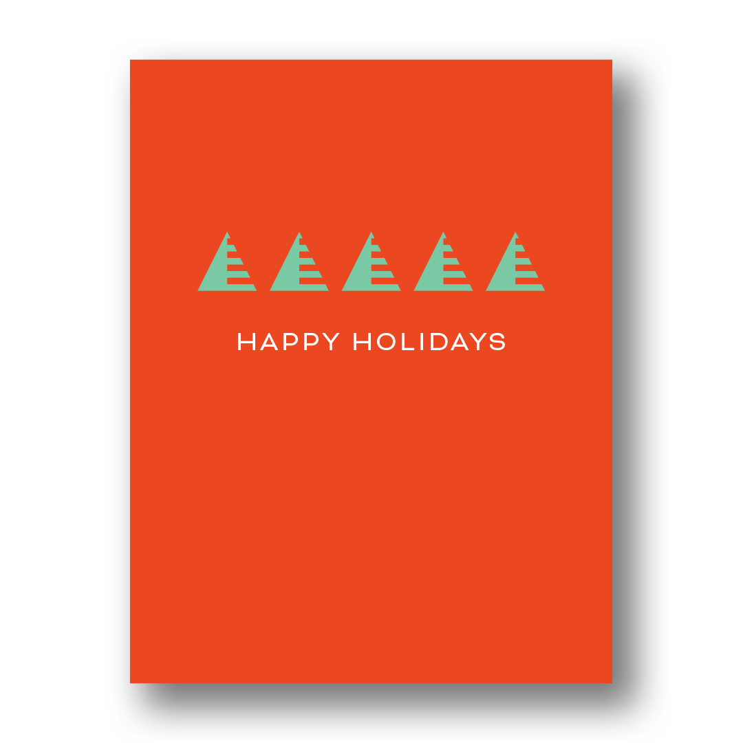Happy Holidays Trees | Greeting Card
