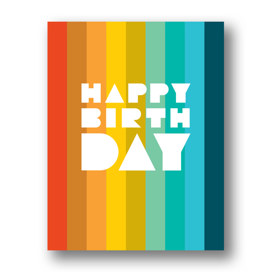 Happy Birthday Stripes | Greeting Card